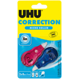 UHU Mini-rouleau correcteur jetable Micro, blister de 2