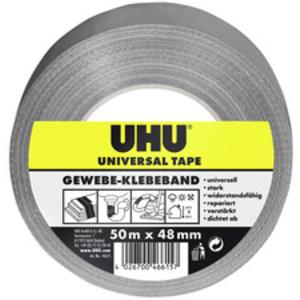UHU Ruban adhésif toilé universel, 48 mm x 50 m, gris