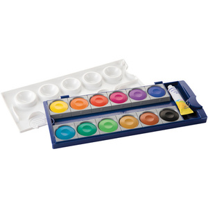 Pelikan Boîte de peinture standard d'école K12, 12 couleurs