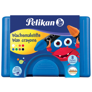 Pelikan Crayons de cire épais 666/8WL, rond, soluble dans l'