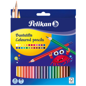 Pelikan Crayons de couleur standard, étui en carton de 24,