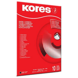 Kores papier carbone, format A4, 10 feuilles, noir