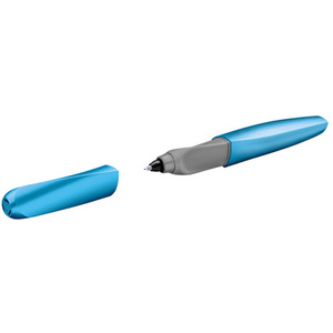 Pelikan Twist Stylo roller Frosted Blue, bleu-métallique