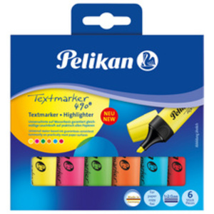 Pelikan Surligneur Textmarker 490, étui de 6, assorti  - 18898