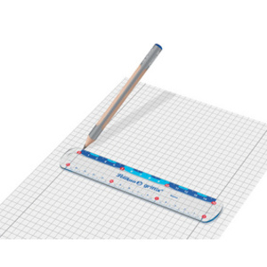 Pelikan Règle griffix, 150 mm, transparent / bleu
