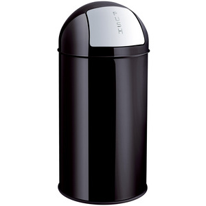 helit Poubelle en métal 'the dome', 50 litres, noir