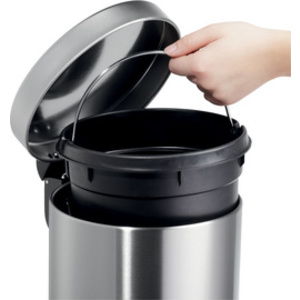 helit Poubelle à pédale 'the silent', 20 litres, noir