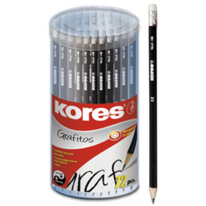 Kores crayon 'GRAFITOS', dureté: HB, hexagonal, 72 pièces