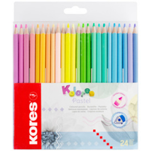 Kores Crayon de couleur 'Kolores Pastel', étui carton de 12