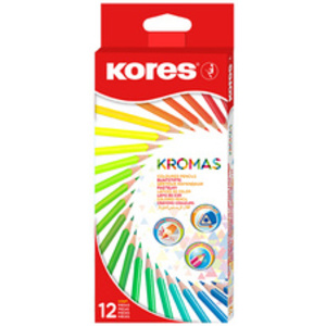 Kores Crayon de couleur 'Kromas', étui en carton de 12