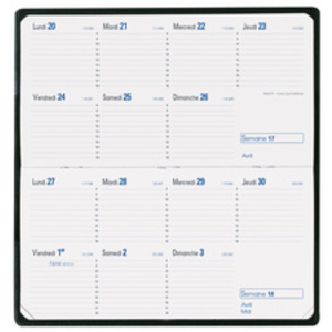 QUO VADIS Agenda scolaire 'Sept-Bi', 2025/2026, noir