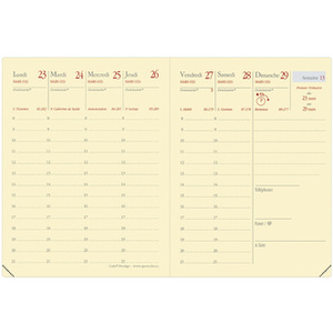 QUO VADIS Agenda de poche Carla Prestige, 2026, Impala noir