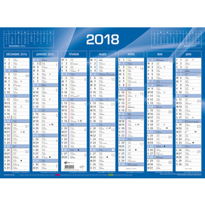 QUO VADIS Calendrier de banque bleu, 430 x 335 mm, 2024