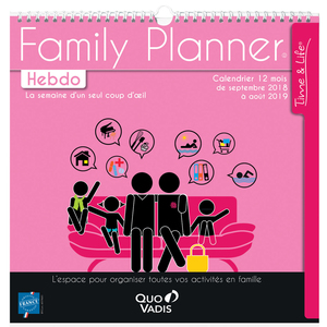 QUO VADIS Calendrier FAMILY PLANNER HEBDO, 2025/2026