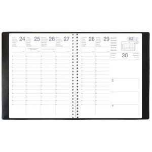 QUO VADIS EXDI Agenda 'Mercure S', 210 x 270 mm, 2026, noir