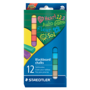 STAEDTLER Craie pour tableau, étui en carton de 12, assorti