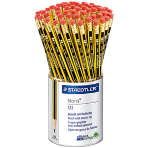 STAEDTLER Crayon de papier Noris avec gomme, pot de 72