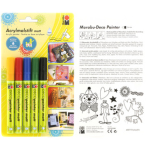 Marabu Marqueur acrylique 'Deco Painter matt', blister de 5