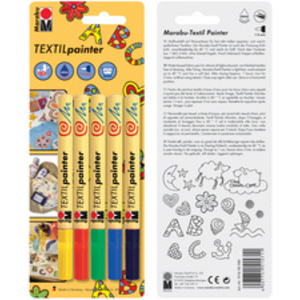 Marabu Marqueur pour textile 'Textil Painter', blister de 5