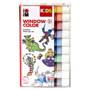 Marabu KiDS Window Color, kit de 10, assorti