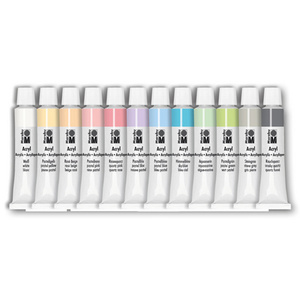 Marabu Set de peinture acrylique 'PASTLL', 12 x 12 ml