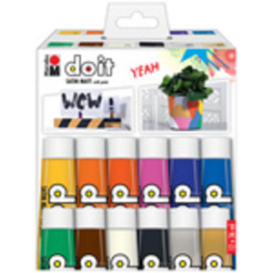 Marabu Set peinture acrylique DO IT Craft Paint, 12 x 36 ml