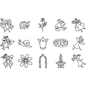 HEYDA Kit de tampons à motifs 'princesses & fées', boîte