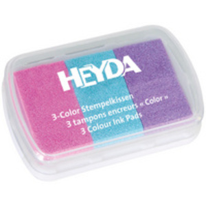 HEYDA Tampons encreurs '3-Color', or / argent / cuivre