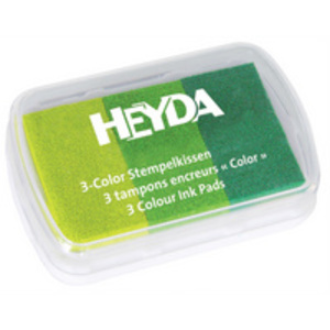 HEYDA Tampons encreurs '3-Color', rose / bleu ciel / lilas