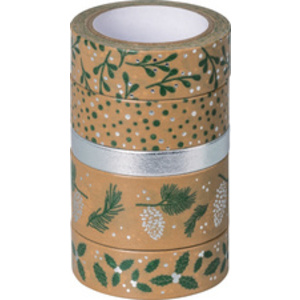 HEYDA Ruban adhésif décoratif Nature, rouge / blanc