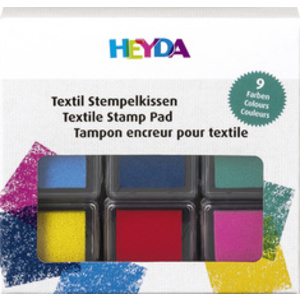 HEYDA Set de tampons encreurs 'Textile', assorti