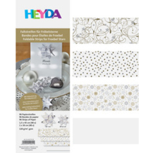 HEYDA Bande de papier à plier pour mini-étoiles, 'cristal'