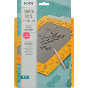 HEYDA Ardoise magique, incl. stylet en bois, jaune