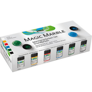 KREUL Peinture à marbrer 'Magic Marble',kit couleurs de base