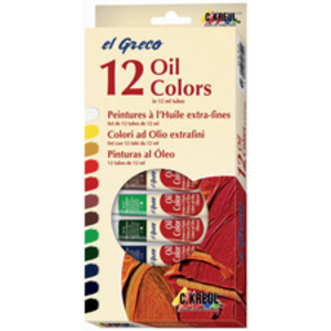 KREUL Peinture à l'huile el Greco, 12 ml, set de 12