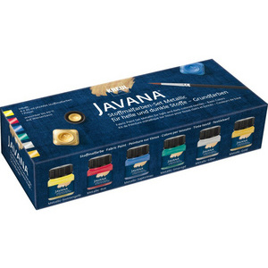 KREUL Peinture pour textiles JAVANA 'métallique',set créatif