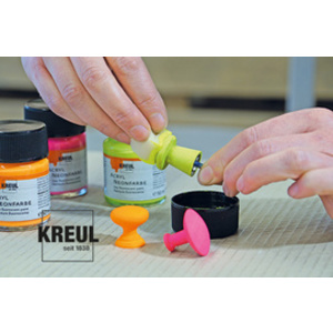 KREUL Peinture fluorescente dans un flacon,50 ml,orange fluo