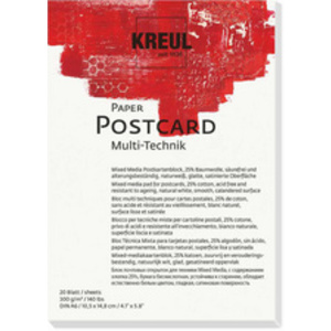KREUL Bloc pour artistes Paper Postcard, A6, 20 feuilles
