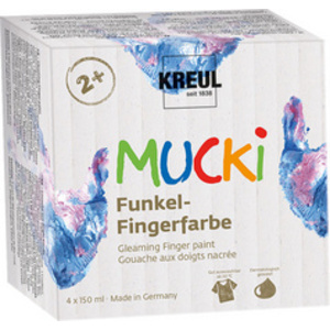 KREUL Gouache aux doigts nacrée 'MUCKI', 150 ml, kit de 4