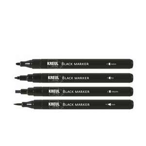 KREUL Black Marker, fine, noir