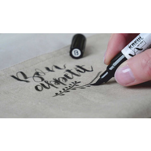 KREUL Feutre textile pinceau, pointe pinceau, noir