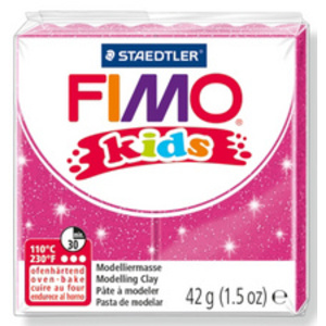 FIMO Pâte à modeler, à cuire, 42 g, argent paillette