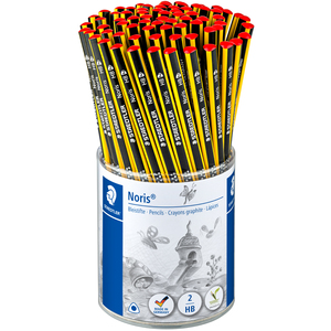 STAEDTLER Crayon graphite Noris, degré dureté: HB, pot de 72