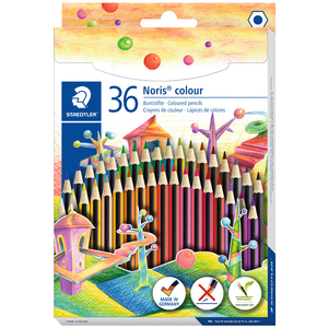 STAEDTLER Crayon de couleur Noris Colour, étui carton de 18