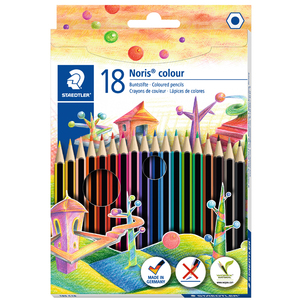 STAEDTLER Crayon de couleur Noris Colour, étui carton de 18