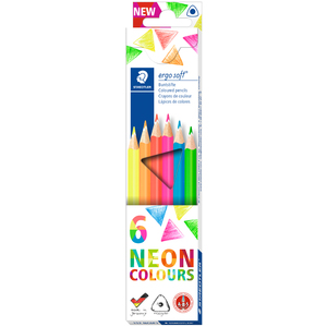 STAEDTLER Crayon de couleur triangulaire ergosoft, 12+2 étui