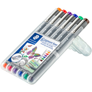 STAEDTLER Feutre à pigment, étui de 6