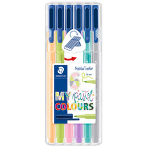STAEDTLER Feutre de coloriage 'pastel', étui de 6