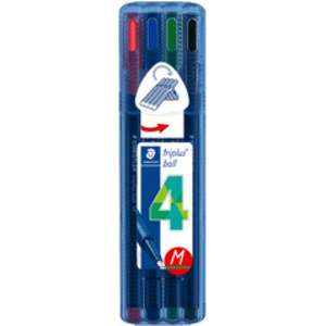 STAEDTLER Stylo à bille triplus ball 437 M, étui de 4