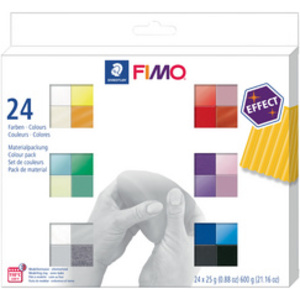 FIMO EFFECT Pâte à modeler, kit de 24